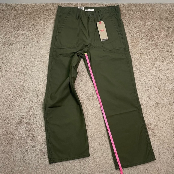 NEW LEVI'S Ribcage Straight Ankle Utility Pants in Khaki-Green Size 32 X 29 NWT - Picture 15 of 16